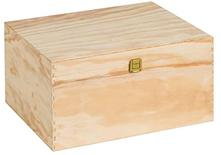 Cassette in legno | Cofanetto Compensato di Pino | 3+3 Bottiglie Standard 750 ml | Mis. int. 33,9x27x17,5 Vino/Birra |Custodia/Contenitore | Gift Compleanno, Matrimoni ed Eventi