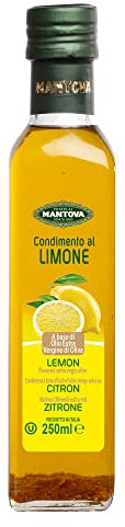 Olio Extra Vergine Aromatizzato al Limone - Prodotto 100% ITALIANO – Olio di Oliva di Categoria Superiore - Estratto a freddo - Alta Qualità Fratelli Mantova dal 1905 (Limone)