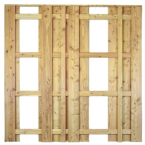 TETZNER&JENTZSCH Aalborg-Serie, Lärche 180 x 180 cm, Riegel 28/70 mm, Lamellen 16/140 mm und 16/60 mm