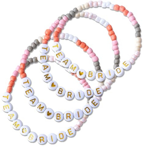 Papierdrachen 4 Perlen-Armbänder in sanften Pastelltönen - mit Quaste - tolle Geschenkidee für jeden Anlass - schönes Accessoire
