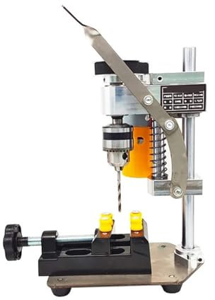 Taladro de mesa, Mini Taladro De Banco De Escritorio En Miniatura Pequeño, Herramienta De Reparación De Relojes De Precisión DIY, Máquina Perforadora De Escritorio DC For El Hogar Compacto y de alta p