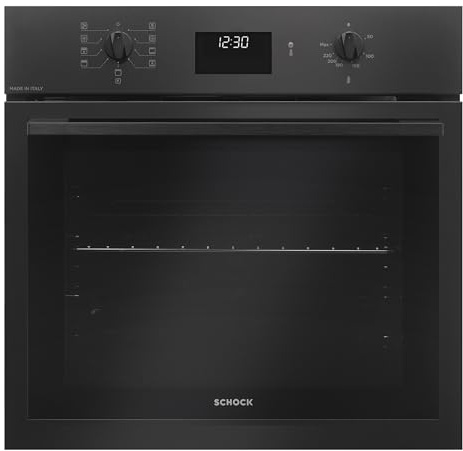 SCHOCK - Forno Primus F609 con 9 Funzioni, Nero Opaco, Easy to Clean | 1 Griglia e 2 Leccarde; Triplo Vetro Porta Fredda; Cavità XL 64 lt