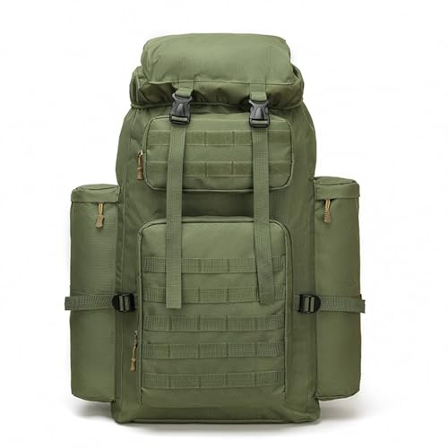 NZLTQO 100L Camping Wandern Rucksack Heavy Duty Military Tactical Rucksack Große Kapazität Outdoor Sport Reise Tagesrucksack für Jagd Geschäftsreise Klettern Angeln, C, One size