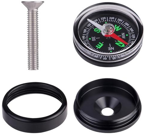 Fukamou Fahrrad-Vorbau-Kompass | Tragbarer Fahrradkompass Fahrrad-Headset-Kompass | Professioneller - Überlebenskompass, Multifunktionales Outdoor-Navigationsgerät Für Mountainbikes