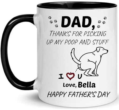 STARTER FLUID Taza de café personalizada para perro, taza de café para el día del padre, tazas de perro para amantes de los perros, taza personalizable para el día del padre, taza personalizable para