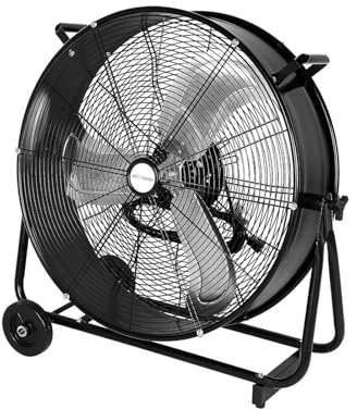 Ventiladores industriales de piso Ventilador eléctrico industrial Ventilador de tambor de alta velocidad de 24 8100 CFM Ventiladores industriales de taller de metal de alta resistencia de 3 velocidad