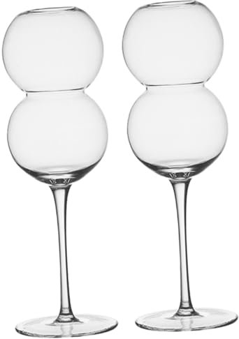Mikinona 2stücke Rotweinglas Kelchgläser Mit Fuß Klaren Kristallgläser Party-weingläser Für Wein Und Cocktail Hause Liefert Dekoratives Moderne Gläser Glas