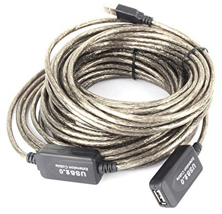 Cavo di Prolunga USB, Prolunga USB Maschio a Femmina Cavo USB Cavo di Prolunga USB 2.0 15 M per Disco Rigido, WiFi, Tastiera, Mouse, Stampante