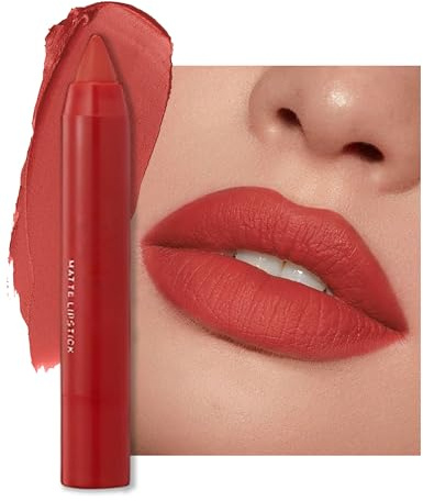 Erinde 2 in 1 Lippenstift & Lipliner Matte, Nude Lippenstift 24 Stunden Halt, Wassfest & Wasserdicht Lippenkonturenstift, Long Lasting Samtlippenglasur, Feuchtigkeitsspendend Lippen Stift