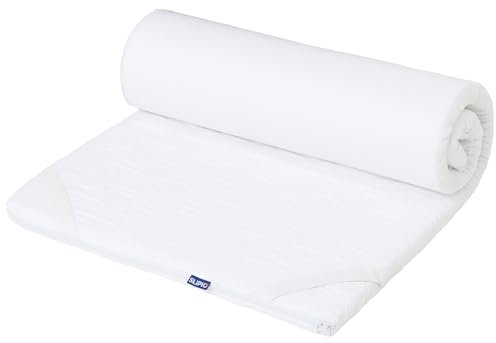 SLIPIO Matratzentopper 130x190 cm | 5 cm Höhe | Ergo+ orthopädischer Komfortschaum | Waschbar & Hypoallergen | Mattress Topper 130x190