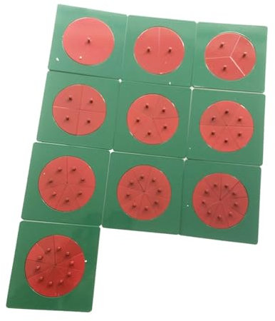 Luwecf Mathematikspielzeug für Kinder, Fraktionskreise, Lernmaterial für 5 bis 12 Jahre, Ohne Base