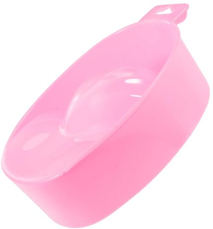 SAFIGLE Bandeja de Remojo para Manicura Capa, Cuenco Rectangular de Plástico Rojo para Cuidado de Uñas y Nutrición de Cutículas en Salón Profesional