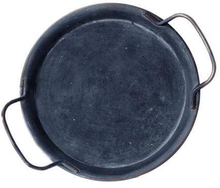 PartyKindom 1pièce Plateau De Service Vintage Avec Poignées Assiette De Rangement Décorative Pour Maison Cuisine Et Événements