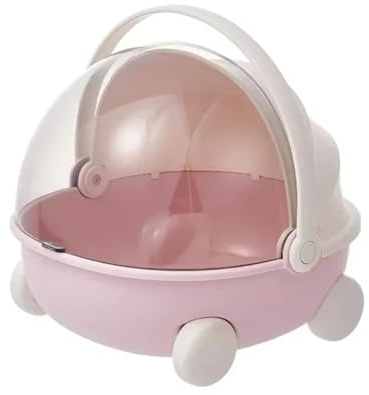 Fuhjythy Doll Storage Cradle - Exclusive Cotton Sleep Module, Perfect for Doll Display and Storage,Toy Sundries Storage Box Pink