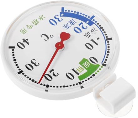 Mikinona Thermomètre De Congélateur Et Réfrigérateur à Cadran, Plage 50°c à 70°c, Capteur Haute Précision, Ventouse Ronde Pour Fixation, Surveillance Alimentaire Pour Frigo Et Chambre Froide