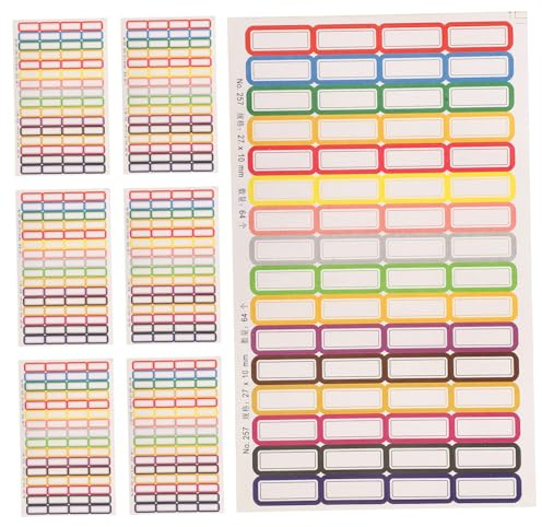 OHPHCALL 20 Blatt Wasserdichte Namensetiketten Kleine Aufkleber Selbstklebend Schreibbar Stark Haftend Für Aufbewahrungsboxen Babyflaschen Schulmaterial Organisieren Personalisieren