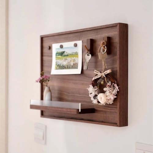 Vibeo Cache Compteur Electrique Cache-fusibles Magnétique Suspendu en Bois, Cache-Tableau Électrique Décoratif avec Crochets pour Étagère, Cache-Compteur 35 X 40 X 50 cm(Style B,20x24in/50x60cm)
