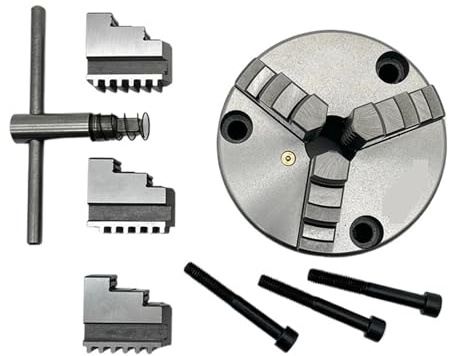 Mandril de torno Mandril for mini torno de 80 mm, montaje frontal, 3 mordazas, orificio K11-80