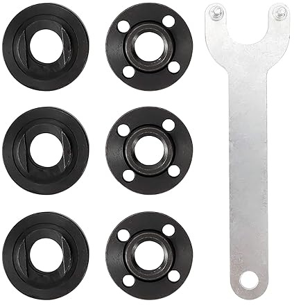Aumotop Angle Grinder Replacement Part Lock Nut Wrench Metal Spanner Power Tool for, 7Pcs Pack