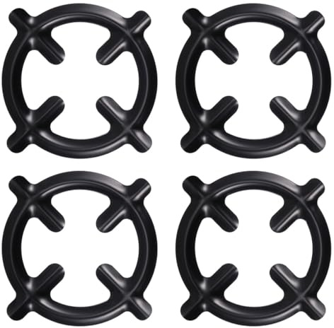 COHEALI Soportes para Estufa de Hierro 4 Piezas, Bastidores para Quemadores de Gas, Placas de Cocina Resistentes para Cafeteras y Ollas, Compatibles Fogones de Gas, Uso Doméstico Seguro