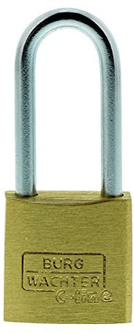 Burg-Wächter Vorhängeschloss, 3,5 mm Bügelstärke, Hoher Bügel, 2 Schlüssel, C-Line 222 HB 20 26 SB