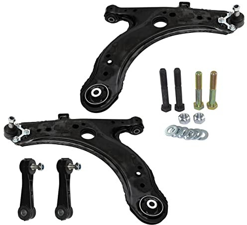 2x Querlenker Schrauben 2x Koppelstangen Vorderachse für Audi A3 für Seat Leon Toledo II für Skoda Octavia für VW Bora Golf IV New Beetle