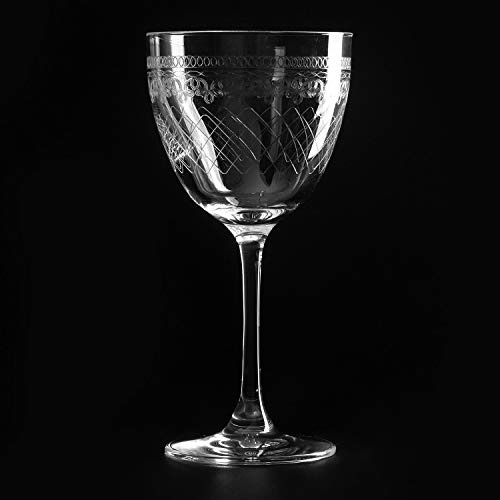 Urban Bar Cocktail Glass Nick and Nora 1910, Lead Free Crystal with Vintage Etching 17cl