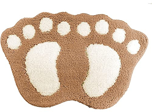 G-LIKE Badezimmer Teppich Pfoten Fußmatte Badematte rutschfest 40x60cm | Wasserabsorbierende schnell trocknende Matte für Bad, Dusche und Toilette, waschbar und langlebig