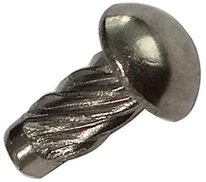 AERZETIX: Juego de 50 remaches sólidos roscados tipo U Ø2.89mm con cabeza redonda, Longitud 6.35mm, acero inoxidable A2 - C43496