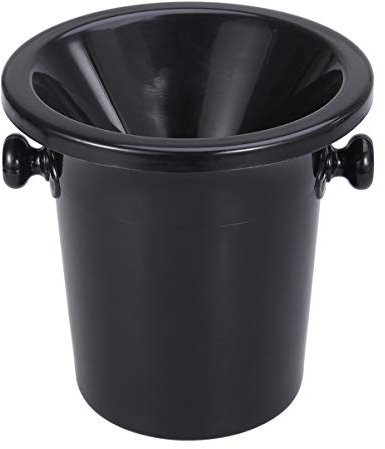 Cabilock Crachoir à Vin Noir Seau à Vin Plastique Accessoires De Dégustation avec Entonnoir Rond Seau à Glace Double Anse