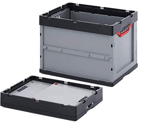Auer Packaging Faltbox 60 x 40 x 42 | stabile robuste Faltbox Klappbox für professionelle Anwendungen, ohne Deckel, stapelbar | Faltbox Lagerbox Transportbehälter Stapelbox Kunststoff Lebensmittelbox Klappbox Eurobehälter Campingbox Vorratsbox