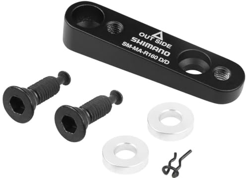 SHIMANO Adapter Bremse Scheibe 160MM SM-MA-R160 Flat Mount Zubehör und Ersatzteile Fahrräder, Unisex-Erwachsene, Mehrfarbig, Einheitsgröße