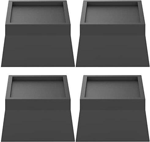 4 Stück TPE-Weichkleber Hochwertige Möbelerhöher,Starke platzsparende Steigleitung Betthöher,Tischerhöher,Stuhlerhöher, Sofaerhöher,Quadrat Bed Riser (9x9x4.5(cm))