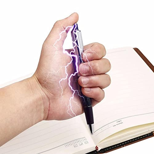 basisago Elektrischer Entladungsstift, Shock Pen, Hochspannung, Witz für einen Freund, Elektroschock-Stift, lustige Scherze und Schockspielzeug, Schock-Stift, Gadget, Hochspannung, Geschenk