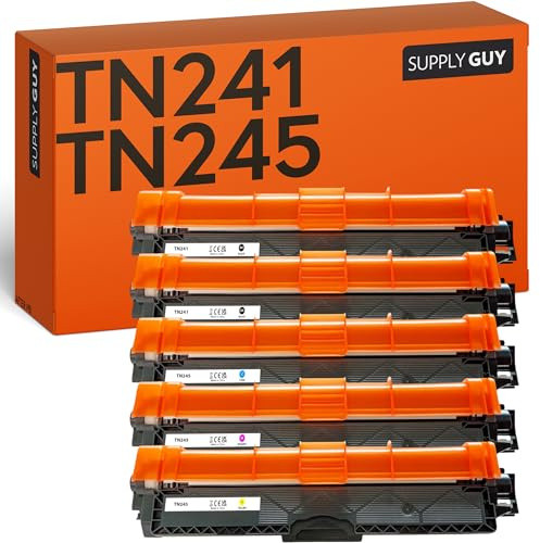 Supply Guy TN241 TN245 Toner Kompatibel mit Brother TN-241 TN-245 für Brother MFC-9140CDN, HL-3140CW, HL-3170CDW, MFC-9330CDW, MFC-9340CDW, DCP-9015CDW Multipack 5 Toner