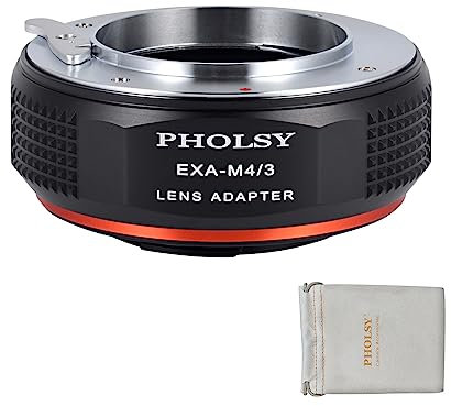 PHOLSY Objektivadapter Exakta auf MFT Kompatibel mit Exakta Objektiv (Nicht Topcon) auf M4/3 Micro 4/3 Micro Four Thirds MFT Kameragehäuse Kompatibel mit Olympus Panasonic Lumix Kameras Exakta-M4/3