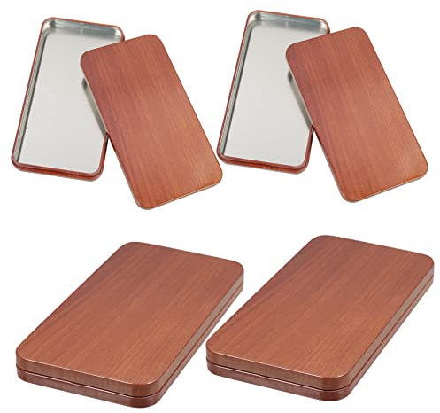 VINTORKY 4stücke Aufbewahrungsbox Metall Für Handy-displayschutzfolien Und Praktische Blechdose Mit Passendem Deckel Schutz Von Handy-zubehör Und Glasfolien