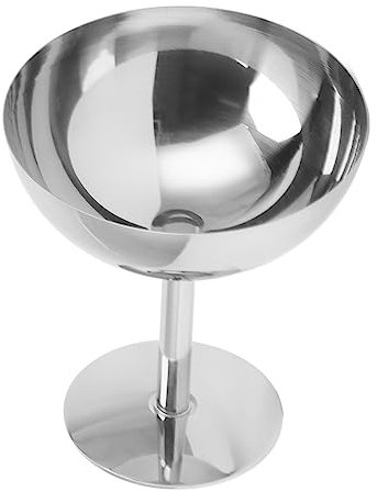Nikou Copa de Helado, Copa de Champán Estable Apta Para Lavavajillas De Calidad Alimentaria De Acero Inoxidable Para Fiesta, Familia, Bar, Cafetería