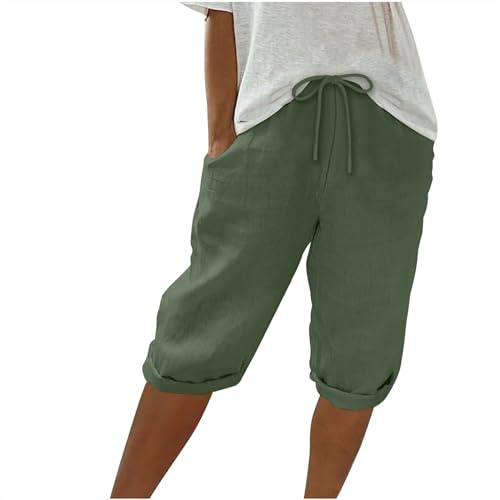 Pantalones Cortos Mujer 2024 Verano Moda Casual Deportivos Jogging Shorts Holgados Bermudas Cintura Alta Bolsillo cordón Shorts Original Suelto Elegante Playa cómodo