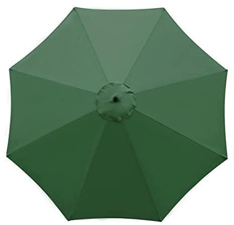 Earnmore Auvent de rechange pour parasol de terrasse, Pour (2m/3.0m) Pour 6 baleines/8 baleines, pour table d'extérieur, jardin, plage, piscine (auvent uniquement)