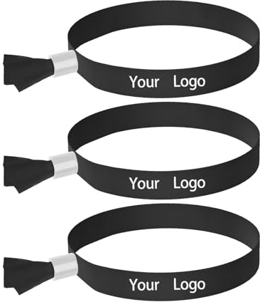 100pcs Custom Fabric Wristbands for Events, Personalized Full-Color Cloth Wrist Bands with Tamper-Proof Lock, Comfortable Satin Entry Tickets for Music Festivals, Weddings, Clubs, Schools