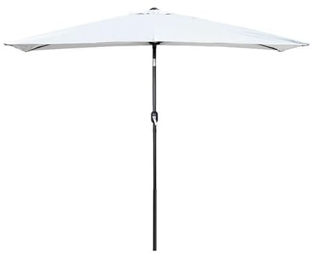 Halb-Sonnenschirm, Wandschirm Balkonschirm 250x130cm, Gartenschirm mit Kurbel für Veranda, wasserdicht, UV Schutz UPF 50+(Beige)