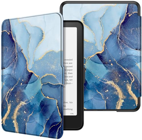 Fintie Hülle für 7 Kindle Paperwhite(12. Generation)/Kindle Colorsoft | Paperwhite Signature Edition 2026, Leichte Case, Magnetverschluss, Auto Sleep/Wake, Ozean Marmor