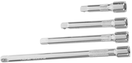 CHILDWEET Jeu de 4 Rallonges pour Clé à Engrenage en Acier Chrome Vanadium Argenté, Design Étendu Facile à Nettoyer, pour Réparation Automobile et Mécanique