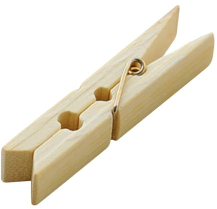 Avejjbaey 100 mollette da bucato in legno, antivento, mollette da appendere per vestiti, 6 cm