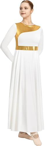 DANSHOW Women Praise Dance Dress Liturgical Worship Costume(238109-07-S)