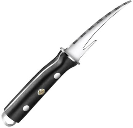 GRIRIW Herramienta De Limpieza De Línea De De Inoxidable Mango De Madera para Cocinas De y Restaurantes Práctica Pelar Camarones y