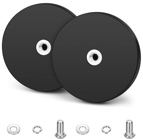 Forbabe 2 Stück Gummierte Magnete 88mm mit M8 Flacher Faden