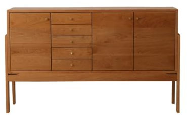AKNKMHKDE Mobile Contenitore Credenza Moderna Semplice in Legno di ciliegio, Armadio di stoccaggio for la casa, Armadio for Buffet da Cucina Mobiletto da Pavimento(S:120 * 40 * 90cm)