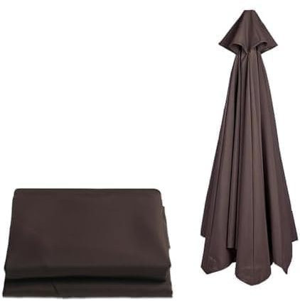 Housse De Rechange Pour Parasol De Jardin 6/8 Baleines Housse Supérieure De Rechange Pour Parasol Protection Uv Imperméable Toile Tonnelle Housse Parasol Deporte (Brun,8côtes-230cm/7,5 pieds)